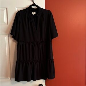 Tuckernuck Black Ruffled dress just dry cleaned worn once